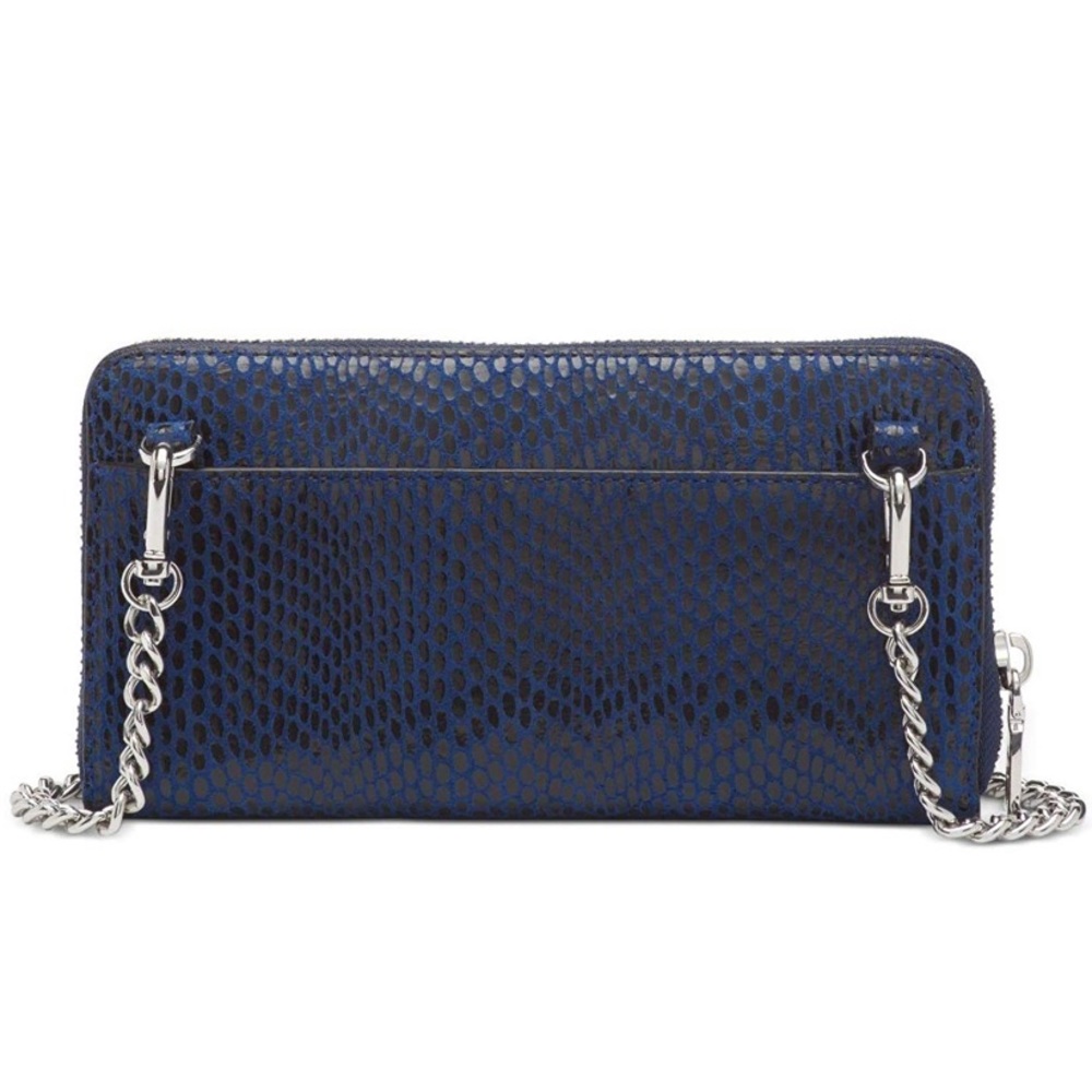 DKNY Sally Leather Zip Around Wallet on a Chain - Picture 2 of 5